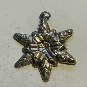 Gorham Sterling Silver 1970 Christmas Snowflake Pendant